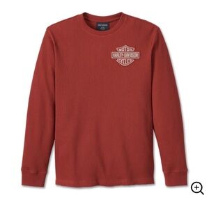 HARLEY DAVIDSON | Men’s Bar & Shield 3D Long Sleeve Tee Russet Brown Large